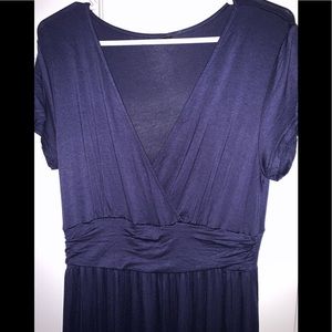 NWOT V neck wrapped bodice maxi dress with pockets